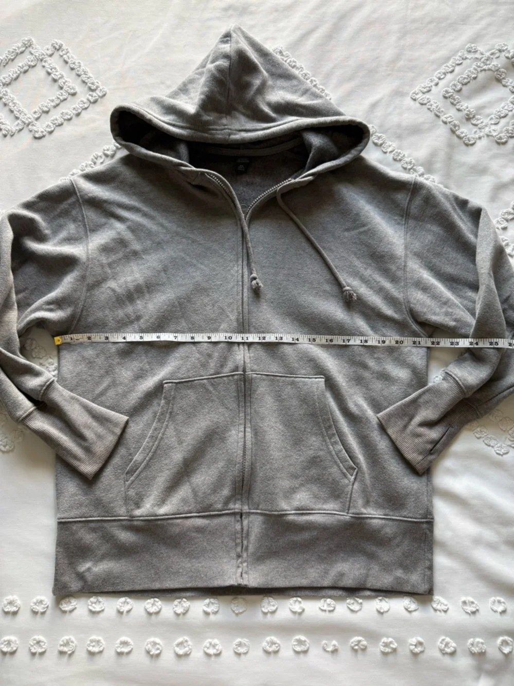 Wild Fable Oversized Gray Full-Zip Hooded Sweatshirt - Picture 6 of 8